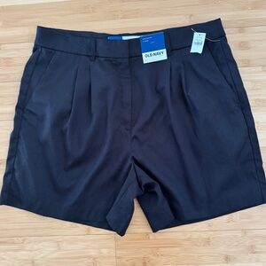 New! Old Navy EXTRA HIGH-RISE 5" INSEAM Black Shorts size Large